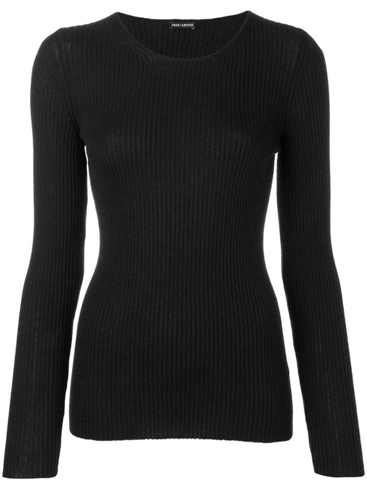 Iris Von Arnim Ribbed Jersey Top - Blue