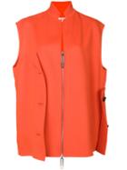 Marni - Asymmetric Gilet Jacket - Women - Cashmere/alpaca/virgin Wool - 40, Red, Cashmere/alpaca/virgin Wool