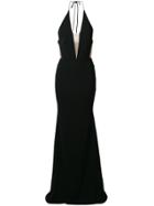Alex Perry Halterneck Evening Dress - Black