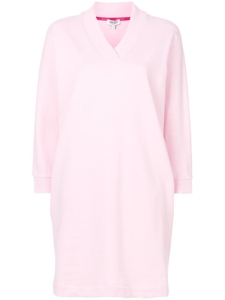 Kenzo Kenzo Logo Sweatshirt Dress - Pink & Purple