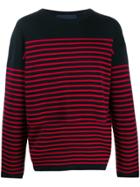 Juun.j Striped Long-sleeve Sweater - Black