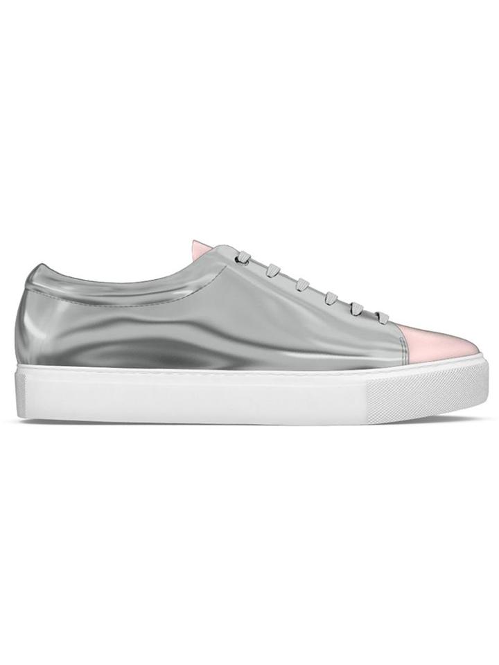 Myswear Vyner Sneakers, Women's, Size: 40, Grey, Nappa Leather/patent Leather/rubber