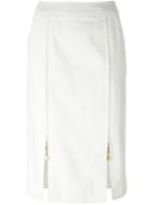 Céline Vintage Zipped Skirt, Size: 38, White