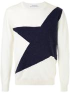 Education From Youngmachines Star Embroidered Sweater - White