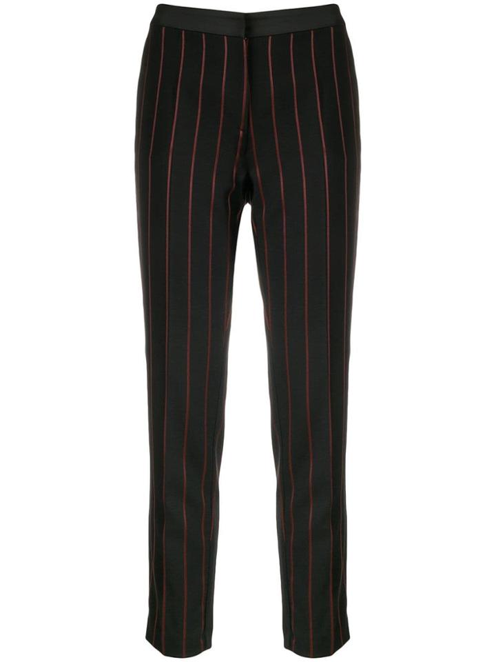 Pinko Pinstripe Skinny Trousers - Black