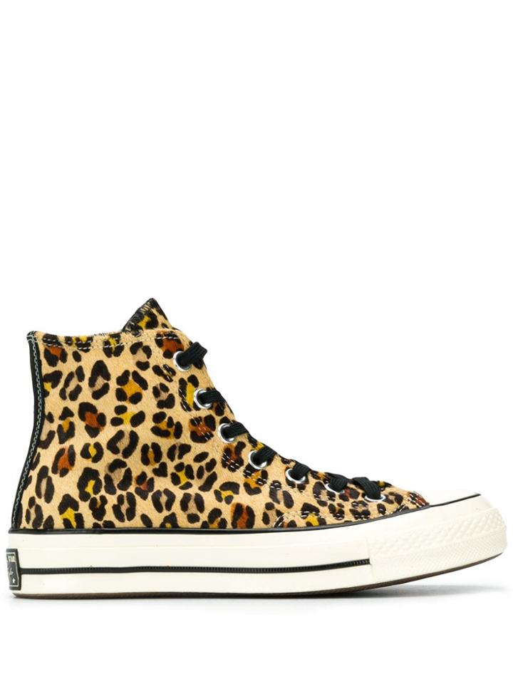 Converse Leopard Print Hi-top Sneakers - Yellow