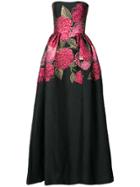 Carolina Herrera Floral Bouquet Ball Gown - Black