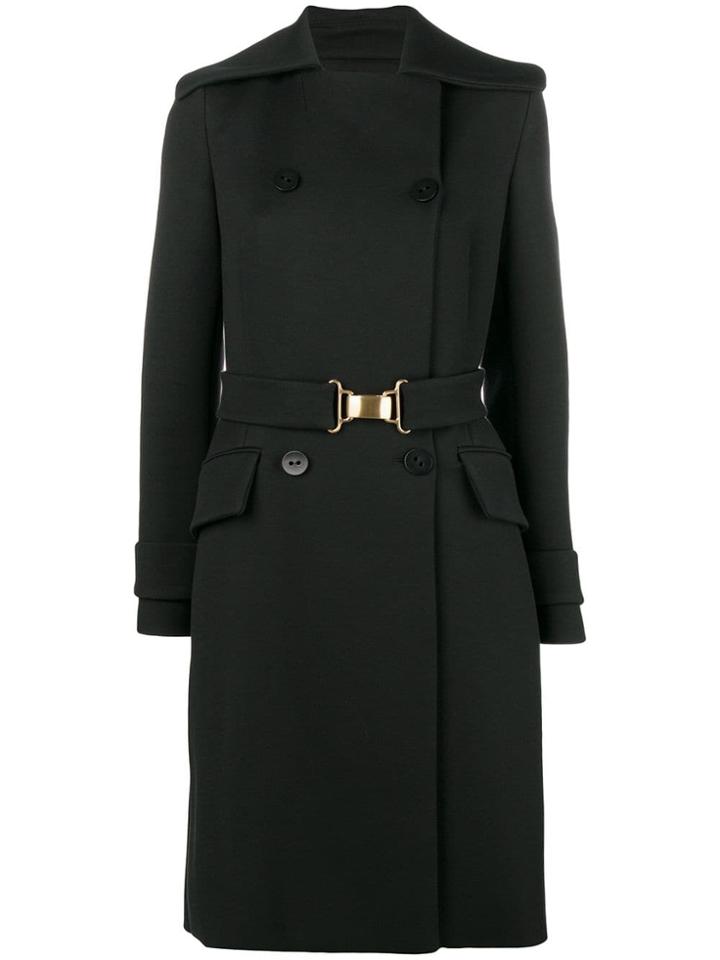 Proenza Schouler Double Breasted Long Coat - Black