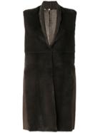 Manzoni 24 Sleeveless Fur Jacket - Brown