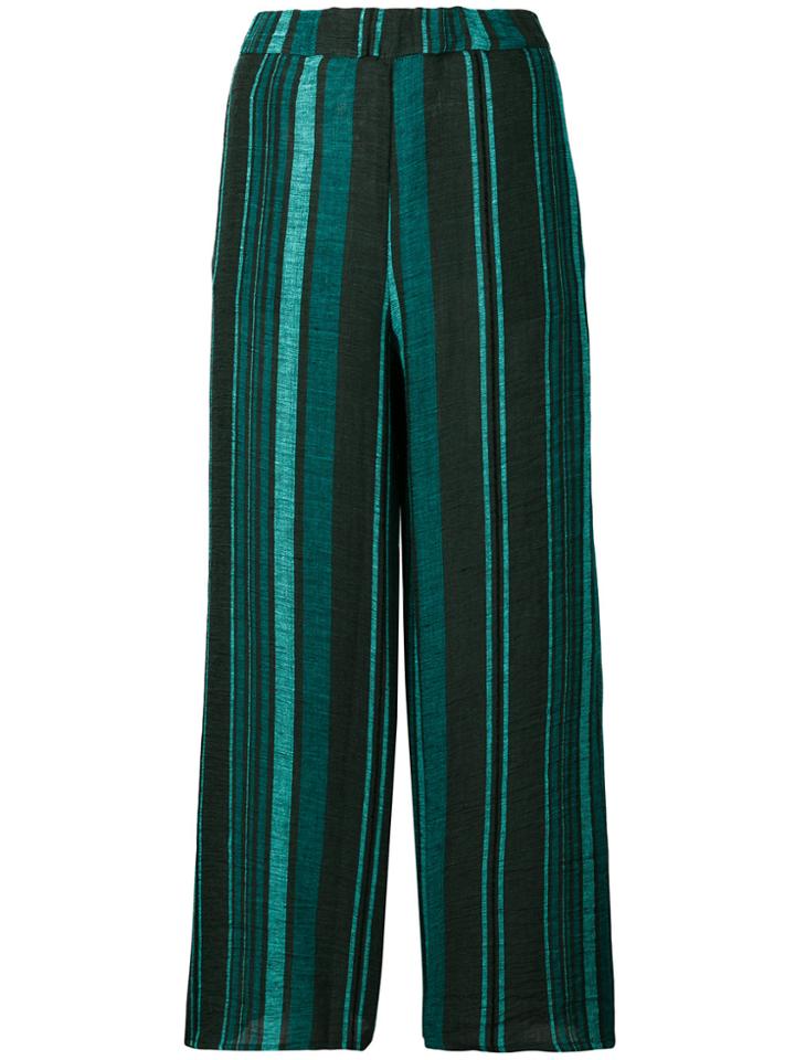 Ermanno Gallamini Striped Wide-leg Trousers - Blue