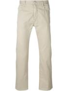 Armani Jeans Straight Leg Fit Back Pocket Detail Trousers, Men's, Size: 32, Nude/neutrals, Cotton