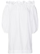 Ermanno Scervino Embellished Off Shoulder Dress - White