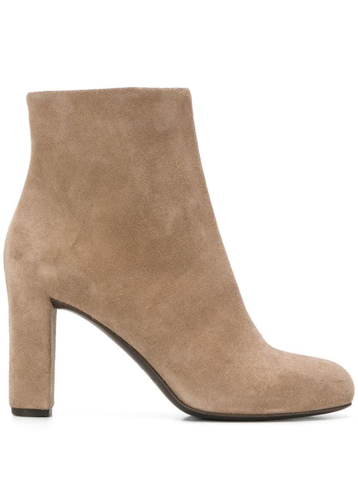 Del Carlo Block Heel Ankle Boots - Neutrals