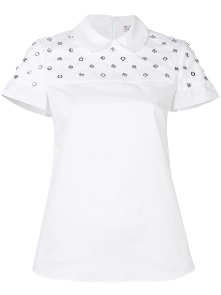 Red Valentino Eyelet Embellished Top - White