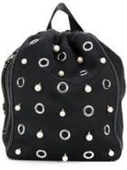3.1 Phillip Lim Faux Pearl Embellished Backpack - Black