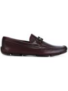 Salvatore Ferragamo Gancio Buckle Loafers, Men's, Size: 9, Pink/purple, Calf Leather/leather/rubber