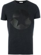 Moncler Star Logo Print T-shirt, Men's, Size: Xxl, Grey, Cotton/lamb Skin