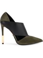 Balmain Pointed Strap Pumps - Green