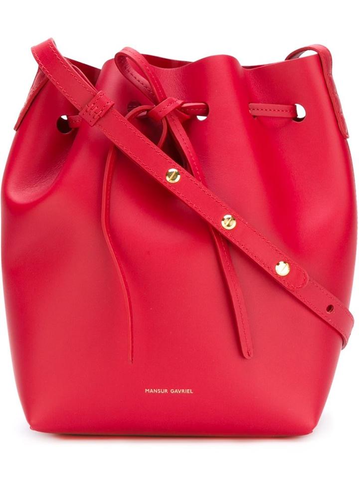 Mansur Gavriel Bucket Bag, Women's, Red