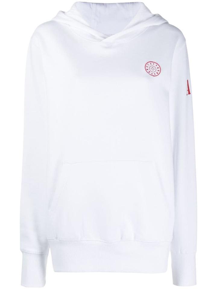 A.f.vandevorst Justice Logo Patch Hoodie - White