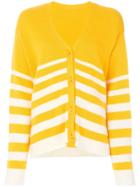 Chinti & Parker Graduated Striped Cardigan - Yellow & Orange