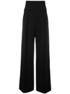 Emporio Armani High-waisted Trousers, Women's, Size: 42, Black, Viscose/spandex/elastane