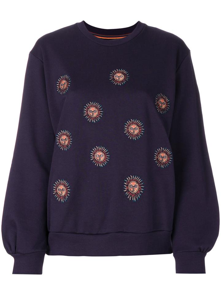 Paul Smith Sun Embroidered Sweatshirt - Blue