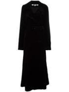 Mcq Alexander Mcqueen Velvet Trench Coat, Women's, Size: 46, Black, Silk/polyester/viscose
