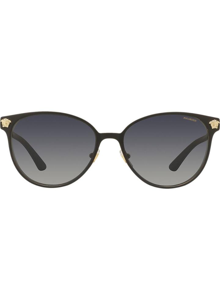 Versace Eyewear Medusa Logo Round Sunglasses - Black