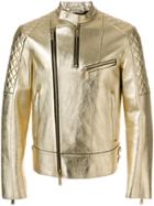 Dsquared2 Embellished Biker Jacket - Metallic