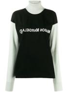 Mm6 Maison Margiela Reversed Logo Turtleneck Jumper - Black