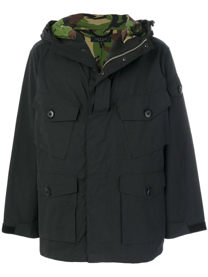 Rag & Bone Miles Hooded Jacket - Black