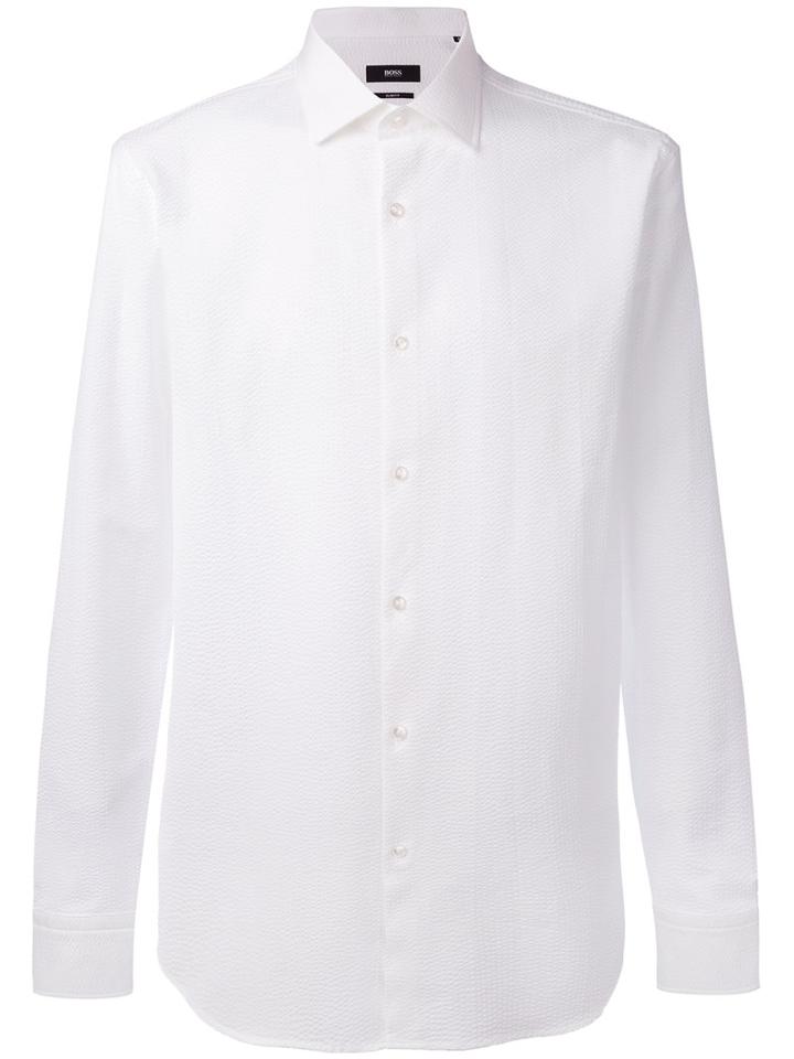 Plain Shirt - Men - Cotton - 43, White, Cotton, Boss Hugo Boss
