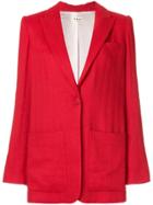 Masscob Herringbone Blazer - Red