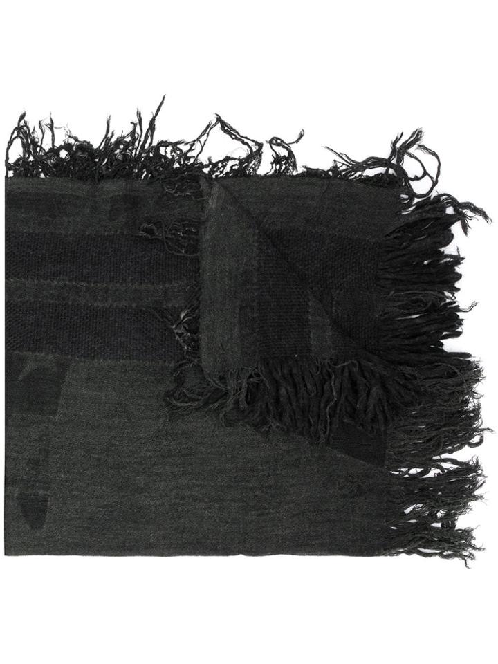 Rundholz Black Label Distressed Fringed Hem Scarf