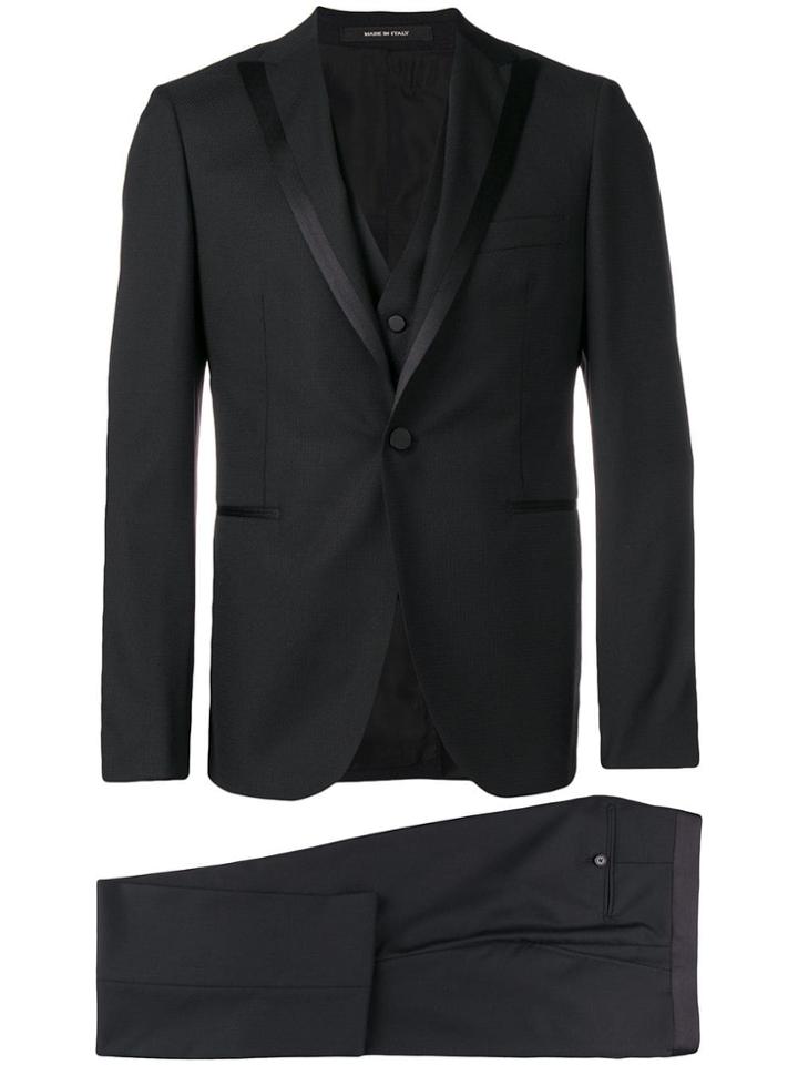 Tagliatore Three-piece Tuxedo - Black