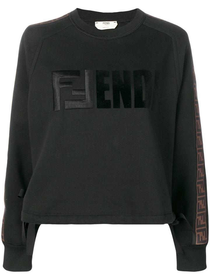 Fendi Logo Tape Sweatshirt - Black