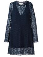 See By Chloé Floral Lace Dress, Women's, Size: 36, Blue, Cotton