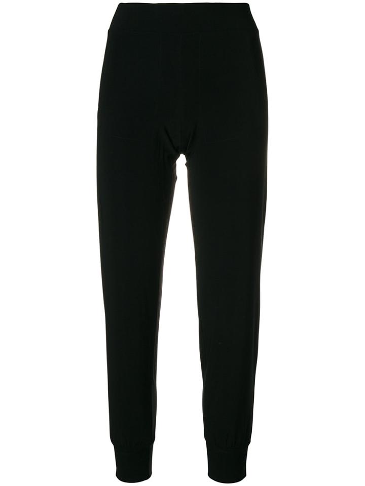 Norma Kamali Cropped Track Pants - Black