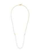 Cathy Waterman 22kt Gold Rainbow Moonstone Pearl Necklace - Blue