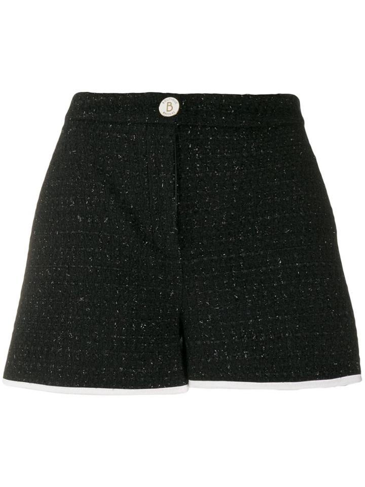 Boutique Moschino Tweed Mini Shorts - Black