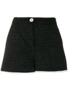 Boutique Moschino Tweed Mini Shorts - Black