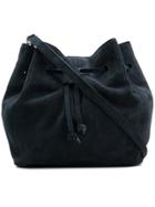 Jil Sander Navy Bucket Shoulder Bag - Blue
