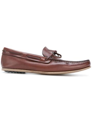 Car Shoe Moccasin Loafers - Brown