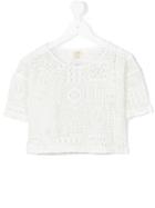 Caffe' D'orzo - Embroidered Top - Kids - Cotton/polyamide - 2 Yrs, White