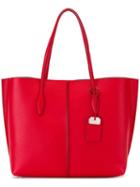 Tod's Joy Large Tote, Women's, Red, Leather