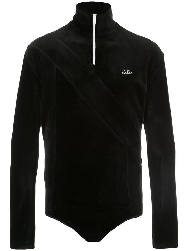 Anton Belinskiy Half-zip Logo Sweater Jumpsuit - Black