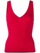 Ps Paul Smith Ribbed Sleeveless Knitted Top - Red
