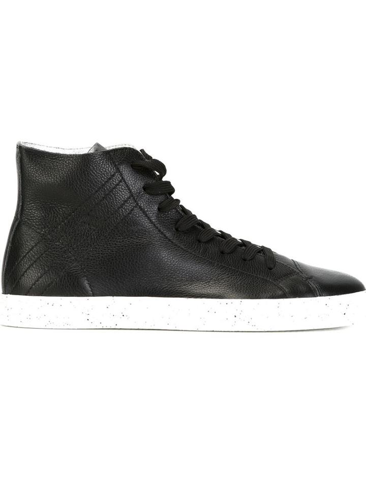 Hogan Rebel Classic Hi-top Sneakers, Men's, Size: 10, Black, Leather/rubber