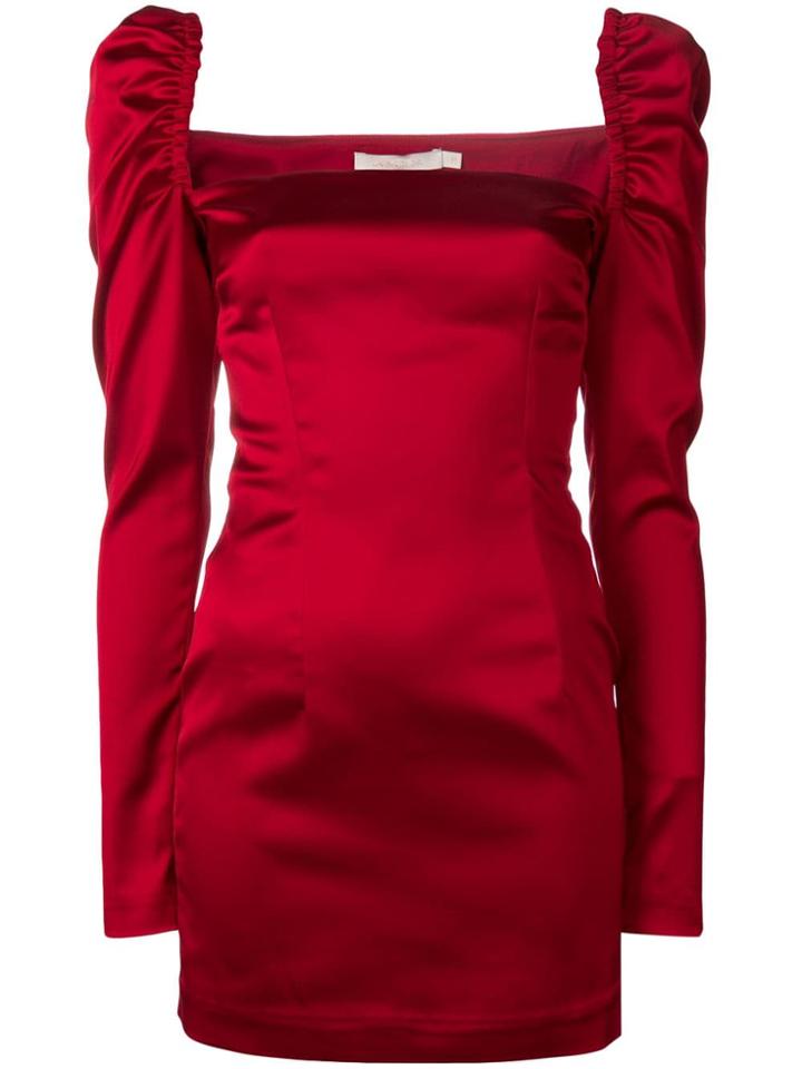 Amen Juliet Sleeves Dress - Red